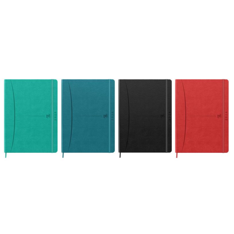 3020120103020-Agenda à élastique Oxford Signature - 1 semaine sur 2 pages - 18 x 25 cm - disponible dans différentes c--0