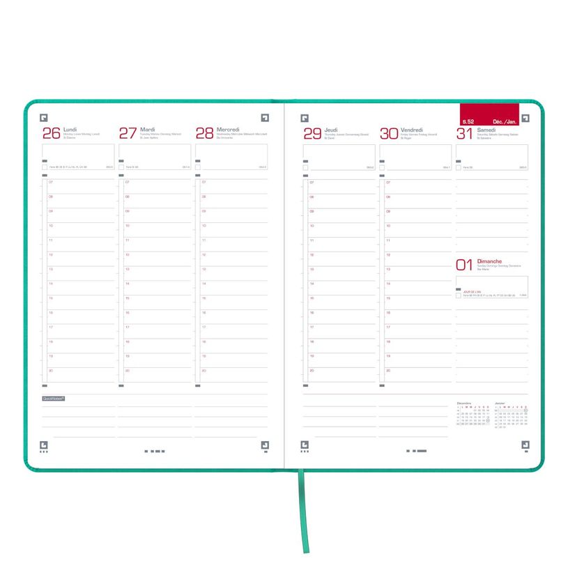 3020120103020-Agenda à élastique Oxford Signature - 1 semaine sur 2 pages - 18 x 25 cm - disponible dans différentes c--1