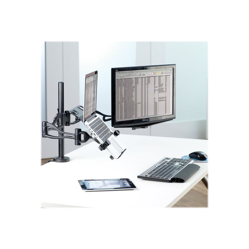 0043859629718-Fellowes Professional Series Depth Adjustable Dual Monitor Arm - Kit de montaje - brazo ajustable - para 2 monitores - hierro - -P_79421547_1-12