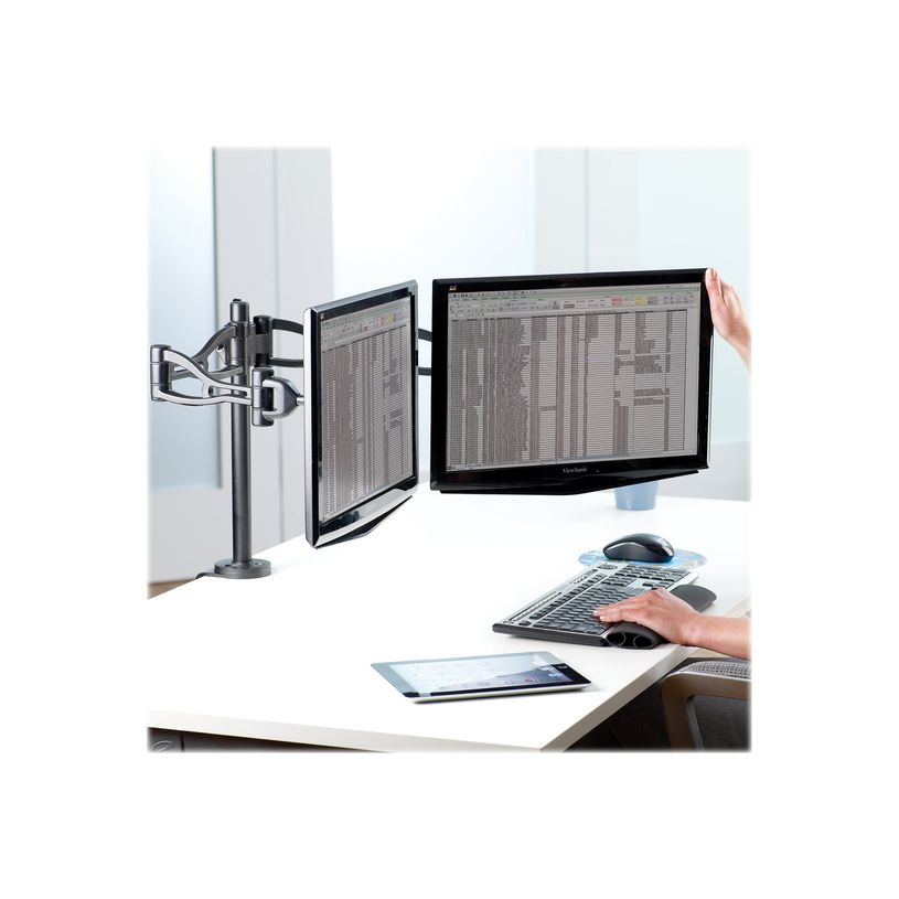 0043859629718-Fellowes Professional Series Depth Adjustable Dual Monitor Arm - Kit de montaje - brazo ajustable - para 2 monitores - hierro - -P_79421547_2-13