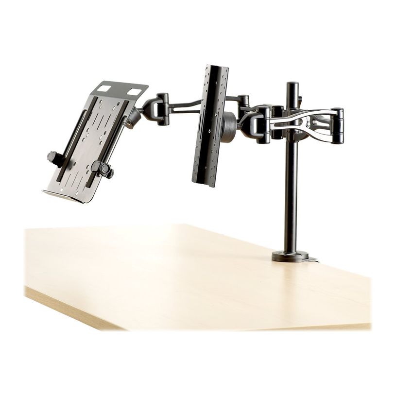 0043859629718-Fellowes Professional Series Depth Adjustable Dual Monitor Arm - Kit de montaje - brazo ajustable - para 2 monitores - hierro - n-P_79421547_4-8