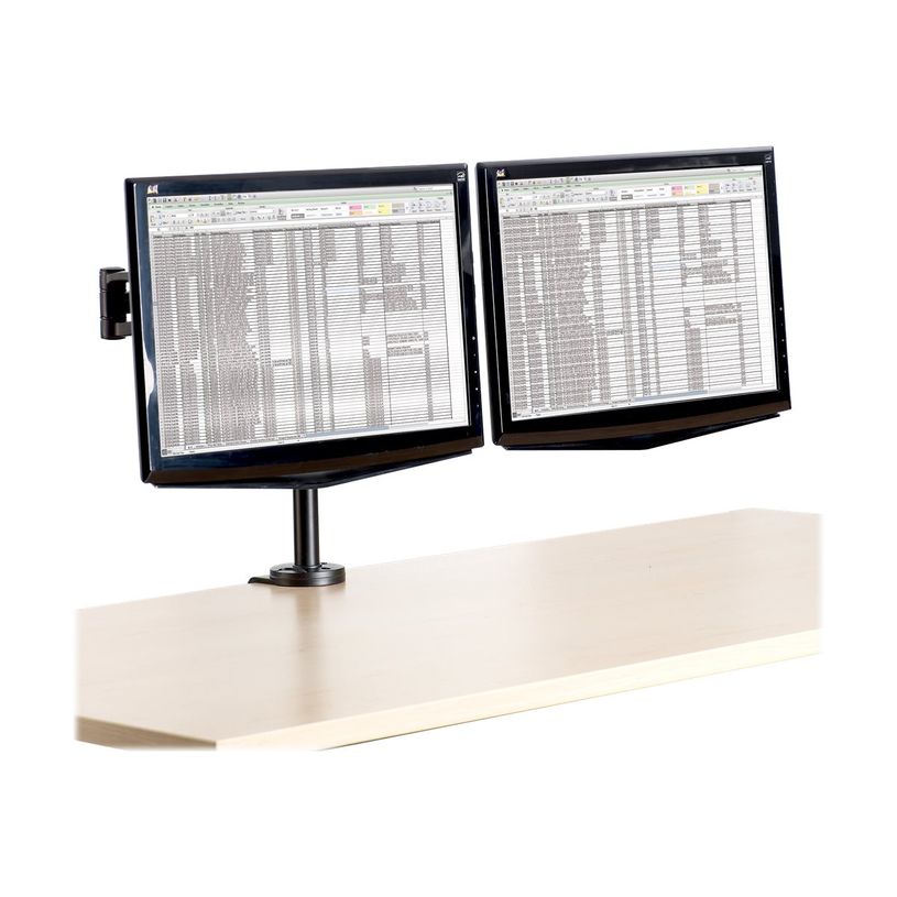 0043859629718-Fellowes Professional Series Depth Adjustable Dual Monitor Arm - Kit de montaje - brazo ajustable - para 2 monitores - hierro - n-P_79421547_6-7