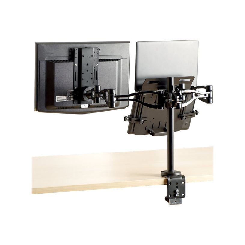 0043859629718-Fellowes Professional Series Depth Adjustable Dual Monitor Arm - Kit de montaje - brazo ajustable - para 2 monitores - hierro - n-P_79421547_8-5