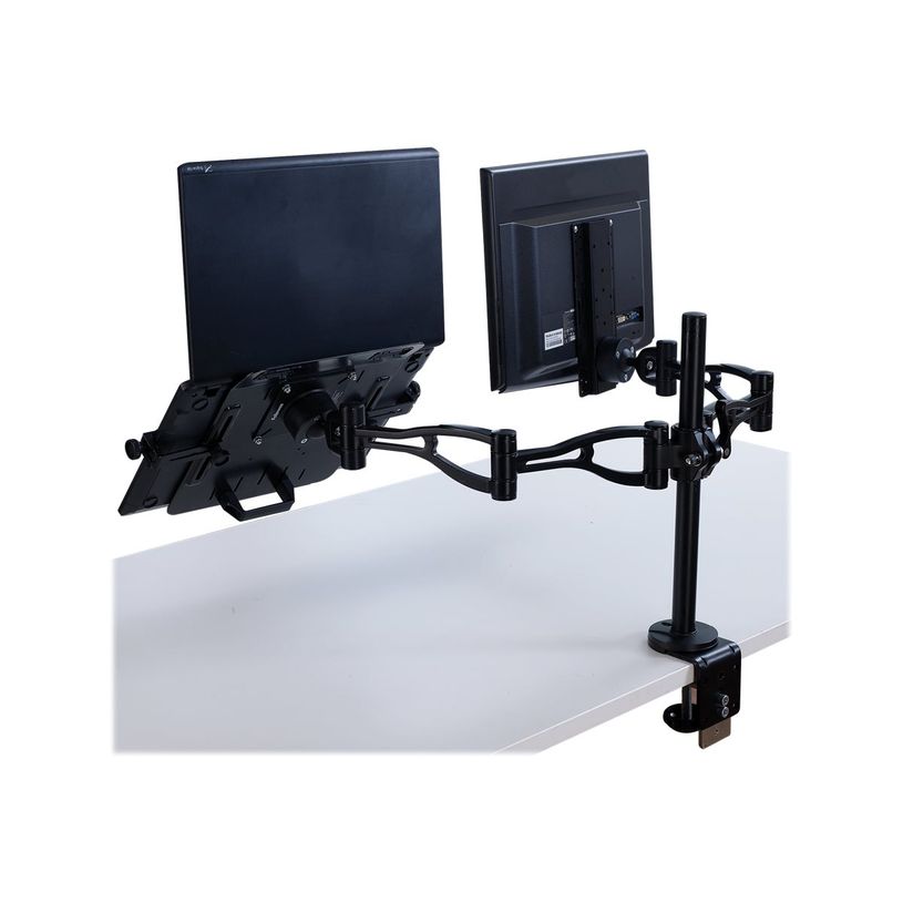 0043859629718-Fellowes Professional Series Depth Adjustable Dual Monitor Arm - Kit de montaje - brazo ajustable - para 2 monitores - hierro - n-P_79421547_9-6