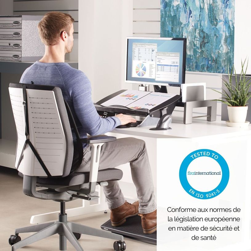 0043859706396-Fellowes Easy Glide - Porte-documents incliné format A3 - système de glissière facilitant l'écriture - possède un ra-P_79421549_5-3