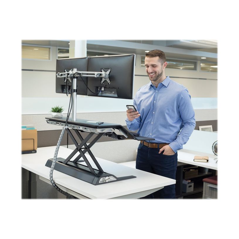 0043859723805-Fellowes Lotus Dual Monitor Arm Kit - Kit de montaje - brazo ajustable - para 2 pantallas LCD - metal, aluminio - p-P_79421552_7-6
