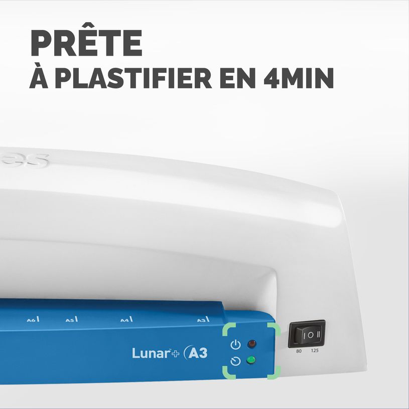 0043859724390-Fellowes Lunar + A3 - Plastifieuse A3 - de 80 à 125 microns - bleu-P_79421597_3-2