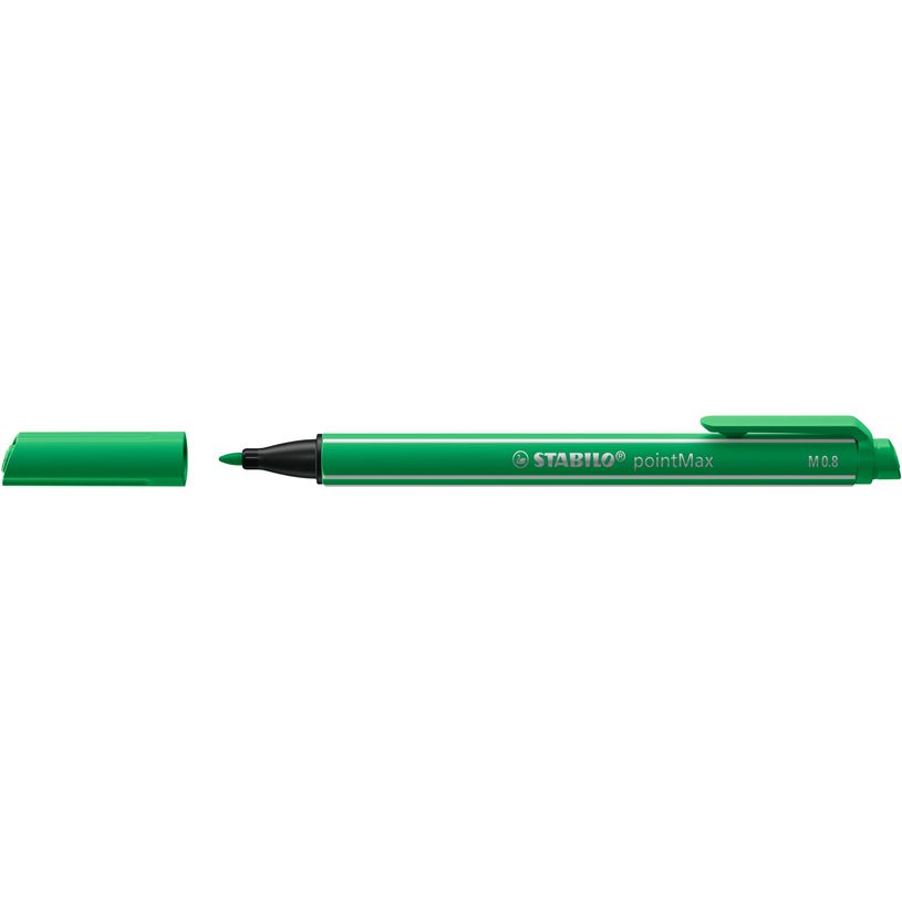 4006381503273-STABILO pointMax - Rotulador de punta de fibra - verde esmeralda - tinta al agua - 0.8 mm - grande--0