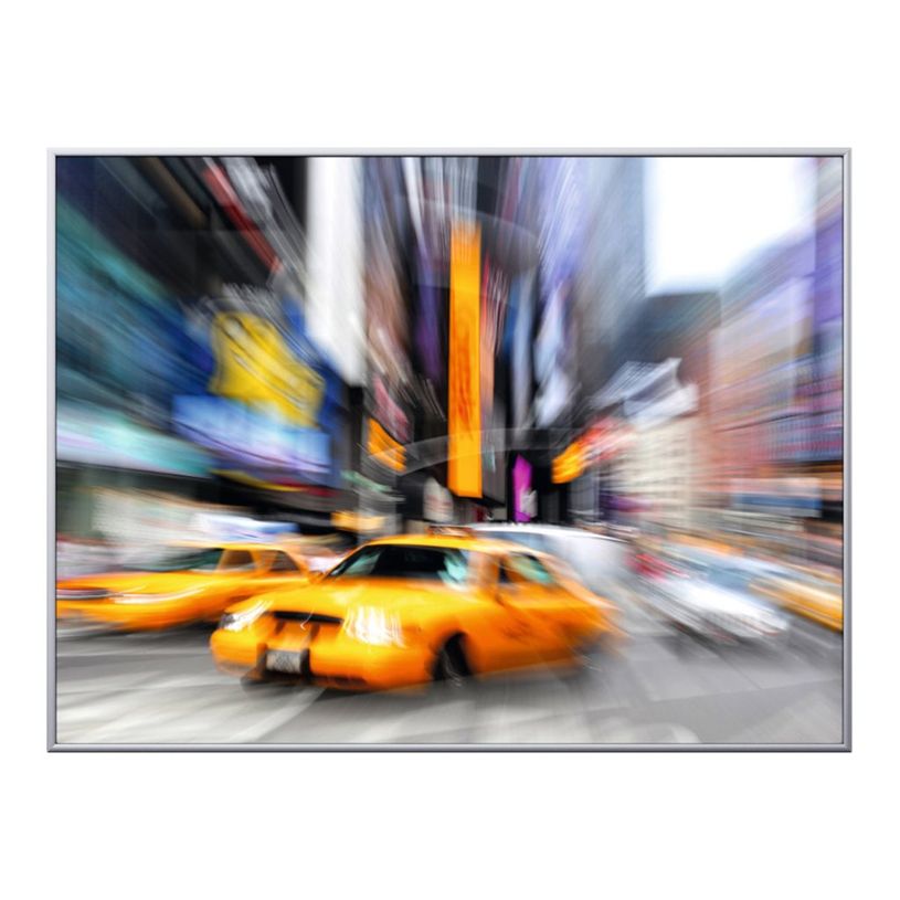 3660141890860-Cadre de décoration plexi/alu - 61 x 81 cm - Manhattan Taxis-P_79421612_1-0