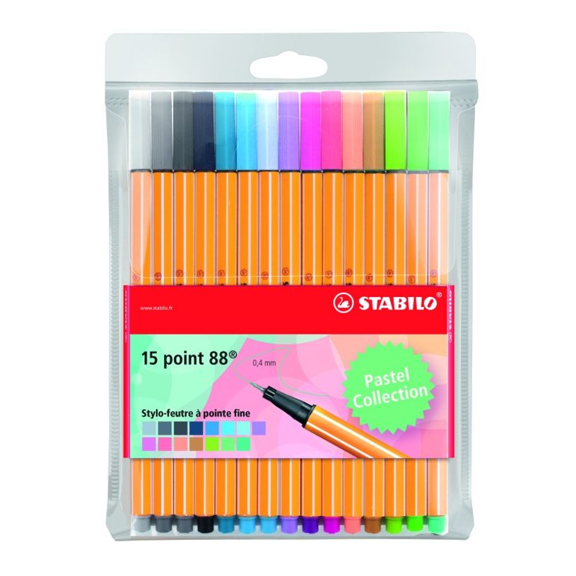 4006381495066-STABILO Point 88 - 15 Feutres fins - 0.4 mm - couleurs pastels assorties-P_79421657_1-0