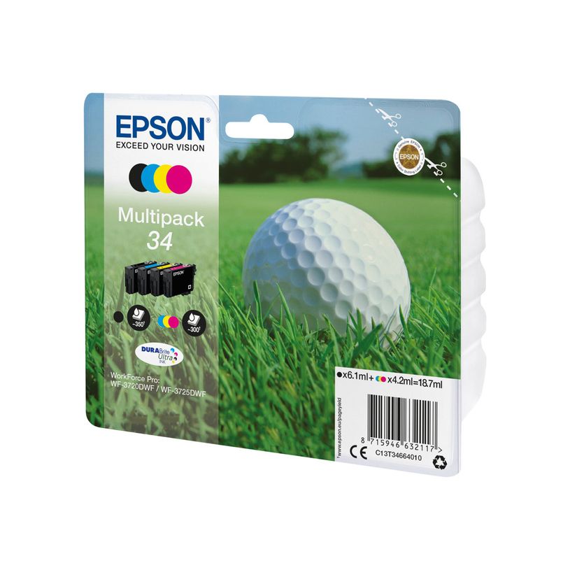 8715946632117-Epson 34 Balle de golf - Pack de 4 - noir, cyan, magenta, jaune - cartouche d'encre origina-P_79421742_1-0