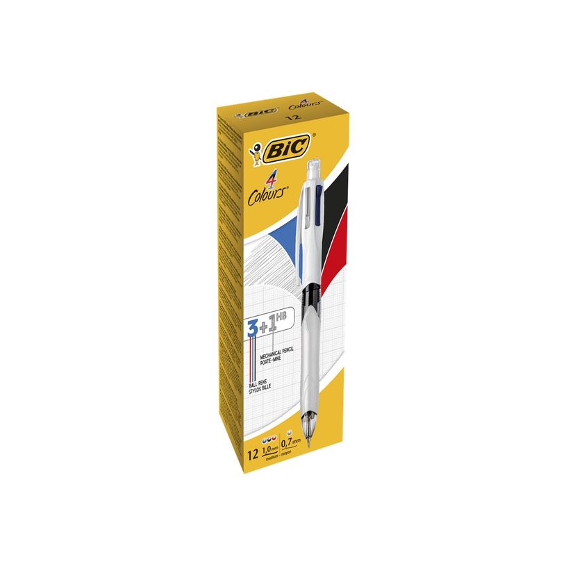 3086123449558-BIC 4 Couleurs - 12 Stylos à bille 4 couleurs - 3 couleurs et 1 porte-mines-P_79421766_8-7