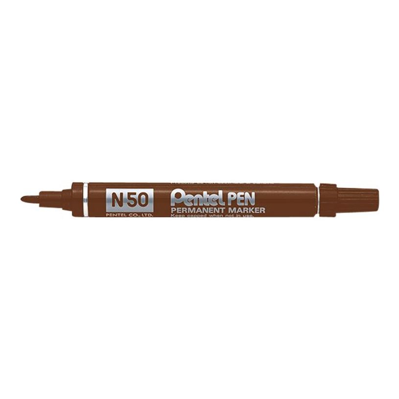 3474370750051-Pentel PEN N50 - Marqueur permanent - pointe ogive - marron-P_79421940_1-0