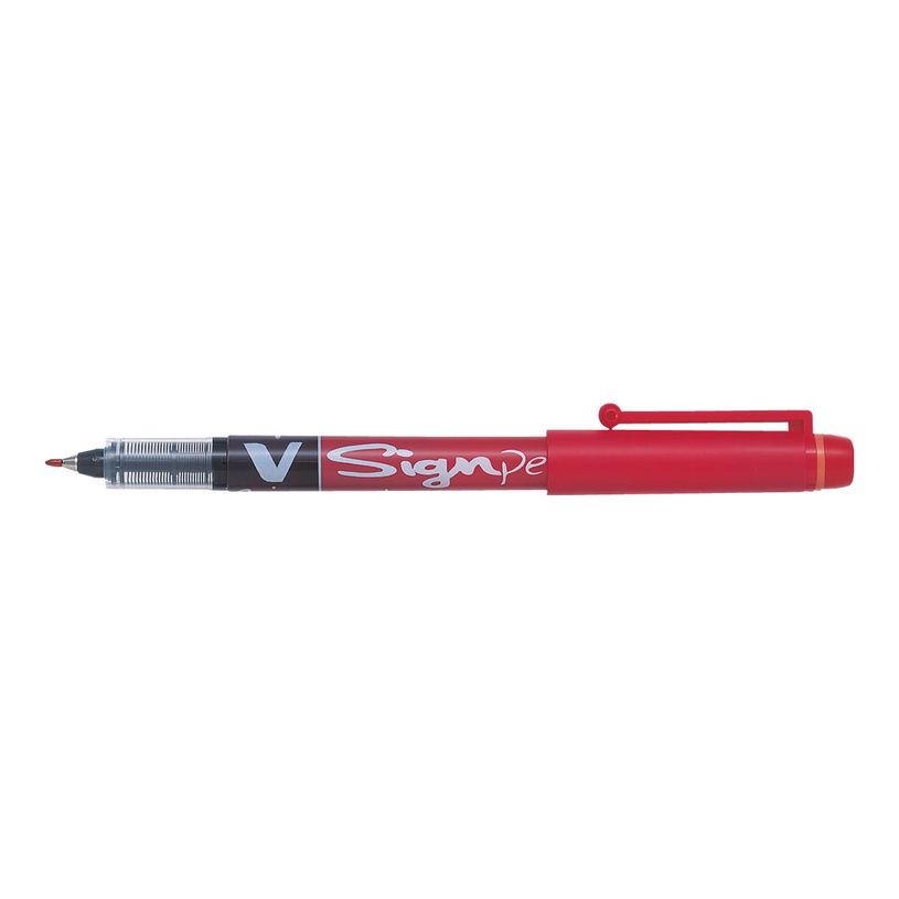 4902505128509-Pilot V Sign Pen - Pack de 12 feutres fins - rouge-P_79421951_1-0