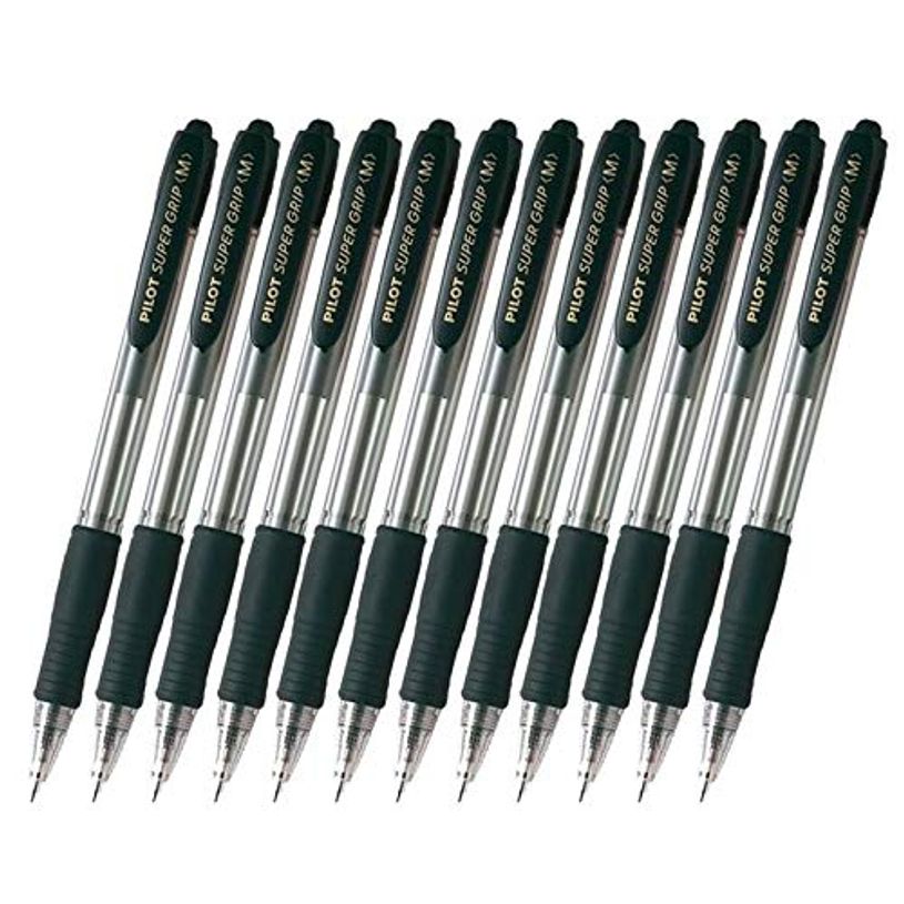4902505154911-Pilot Super Grip - 12 Stylos à bille - noir - 1 mm - rétractable-P_79421954_1-0