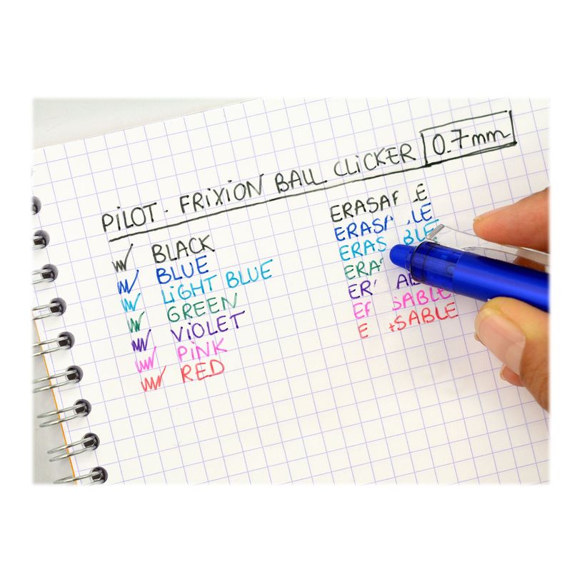 4902505417580-Pilot Frixion Ball Clicker - Pack de 12 rollers effaçables - 0,7 mm - bleu-P_79421998_8-3