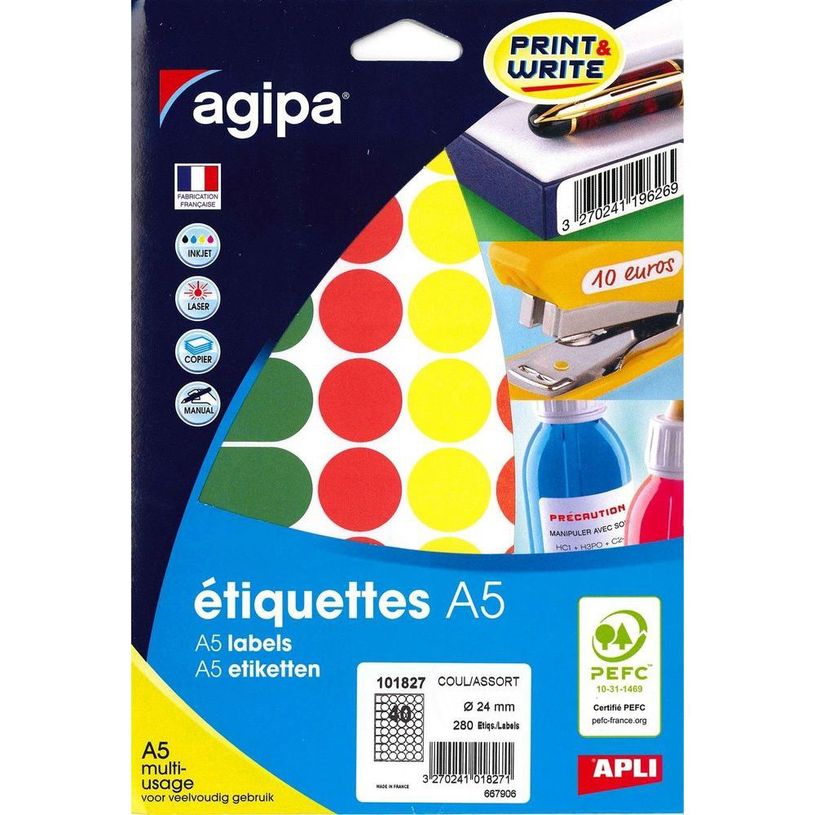 3270241018271-Apli Agipa - Etui A5 - 280 Pastilles adhésives - couleurs assorties multi-usages - diamèt-P_79422022_2-0