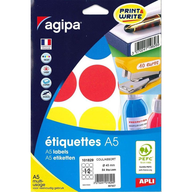 3270241018295-Apli Agipa - Etui A5 - 84 Pastilles adhésives - couleurs assorties multi-usages - diamètr-P_79422024_2-0