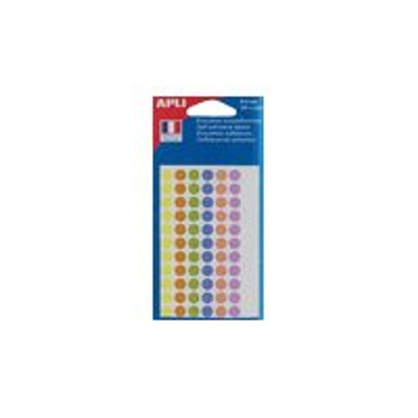 3270241021493-Apli Agipa - 140 Pastilles adhésives - couleurs pastels assorties - diamètre 15 mm - réf-P_79422035_1-2