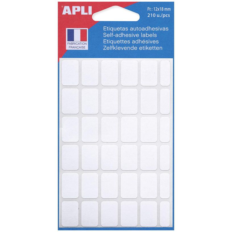 3270241119060-Apli Agipa - 210 Étiquettes adhésives blanches - 12 x 18 mm - réf 111906-P_79422037_2-0