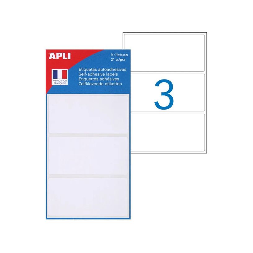 3270241119145-Apli Agipa - 42 Étiquettes adhésives blanches - 25 x 50 mm - réf 111914-P_79422041_1-0