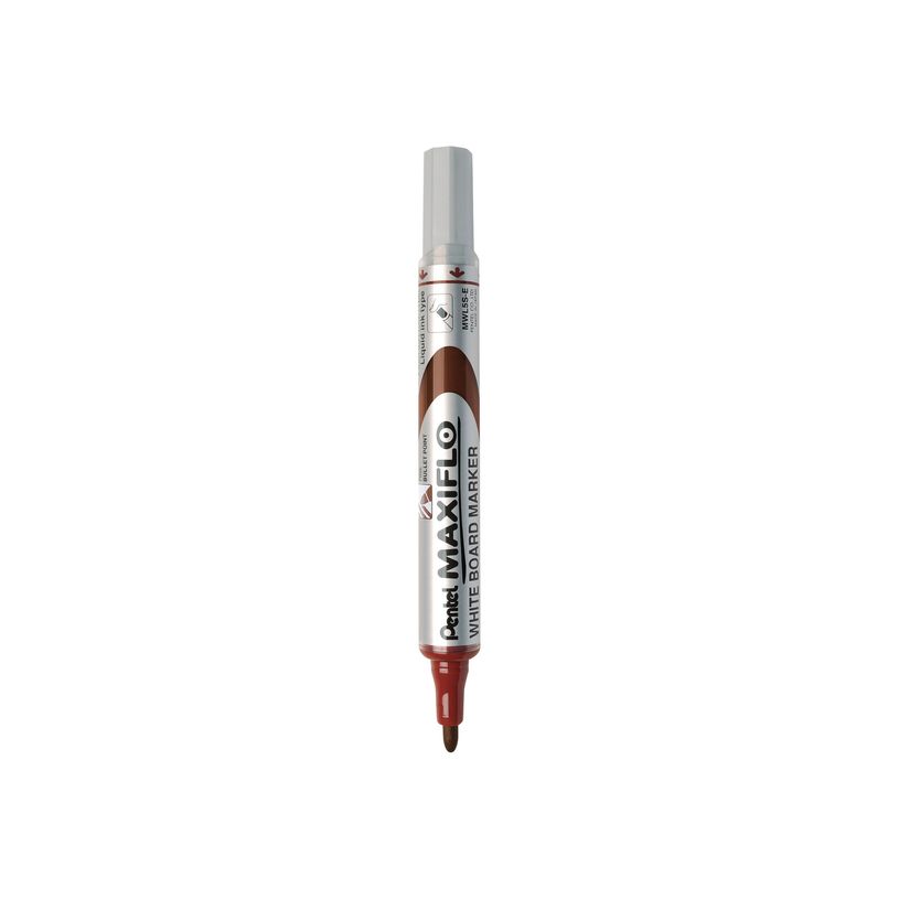 4902506057280-Pentel MAXIFLO - Pack de 12 marqueurs effaçables - pointe ogive - marron-P_79422044_1-0