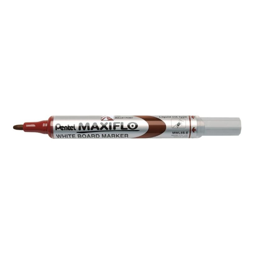 4902506057280-Pentel MAXIFLO - Pack de 12 marqueurs effaçables - pointe ogive - marron-P_79422044_2-1
