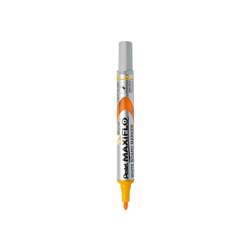 4902506057303-Pentel MAXIFLO - Pack de 12 marqueurs effaçables - pointe ogive - jaune-P_79422045_1-0