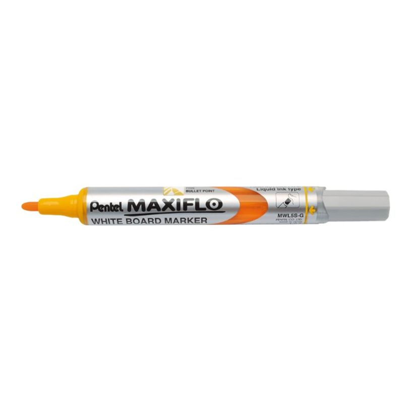 4902506057303-Pentel MAXIFLO - Pack de 12 marqueurs effaçables - pointe ogive - jaune-P_79422045_2-1