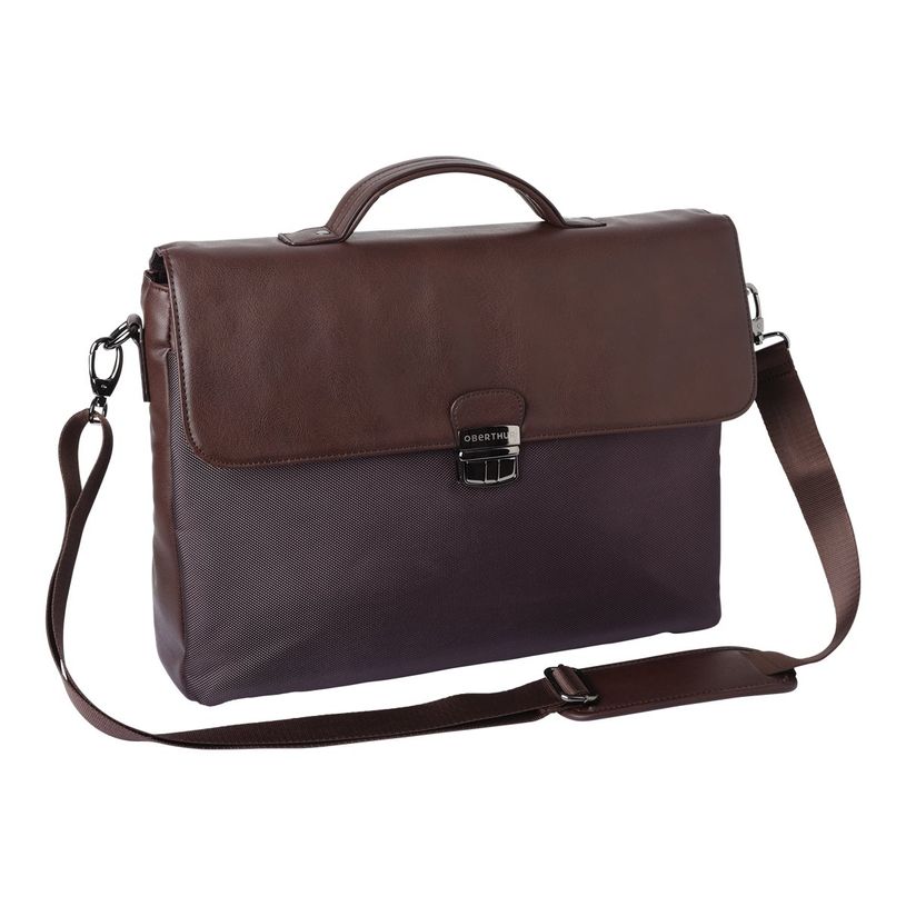 3108723260422-Oberthur Oregon - Cartable rigide 2 compartiments - pour ordinateur portable 15,6" - marron-P_79422095_2-0