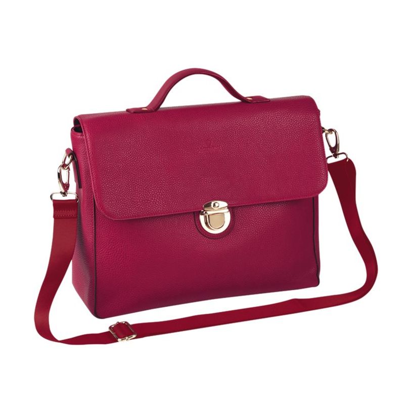 3108723263713-Oberthur Lady Bradford - Cartable rigide 2 compartiments - framboise - 29 x 11,5 x 36 cm-P_79422097_4-1