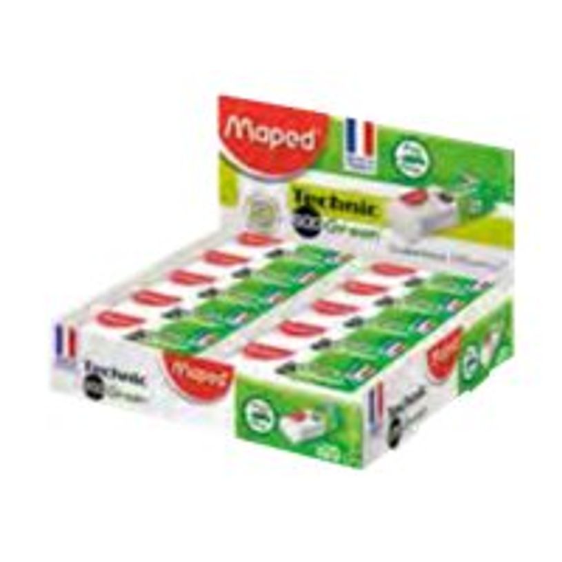 2012349515914-Maped - Pack de 20 gommes fourreau Technic 600 Green-P_79422115_2-1
