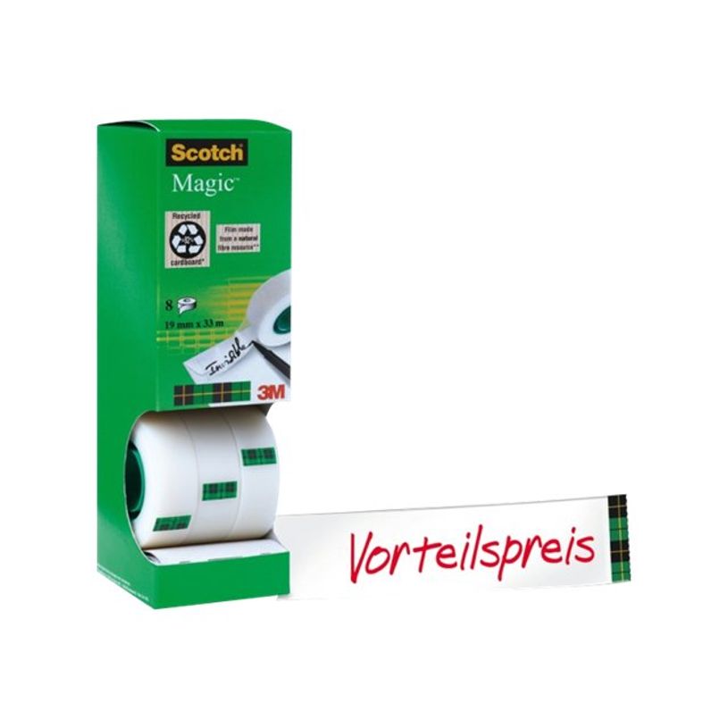 4046719205936-Scotch Magic 8-1933R8 - Ruban de bureau - 19 mm x 33 m (pack de 8)-P_79422439_3-2