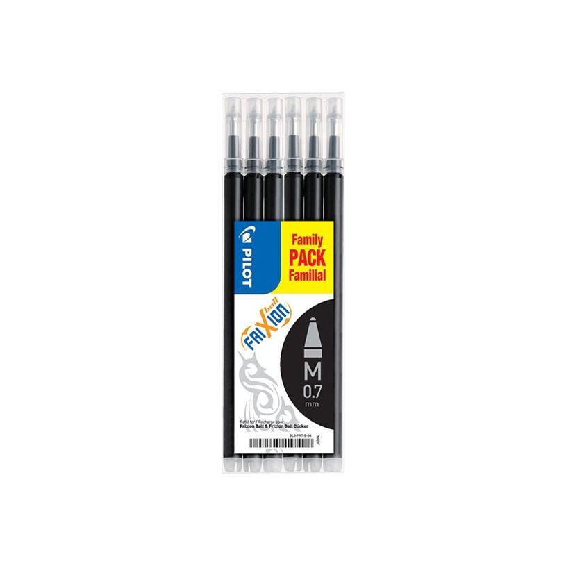 4902505525612-Pilot Frixion Ball - 6 Recharges pour rollers effaçables - 0,7 mm - noir-P_79422458_3-2