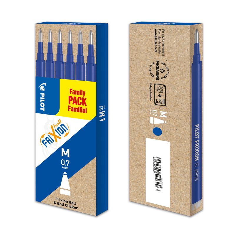 4902505525629-Pilot Frixion Ball - 6 Recharges pour rollers effaçables - 0,7 mm - bleu-P_79422459_2-1