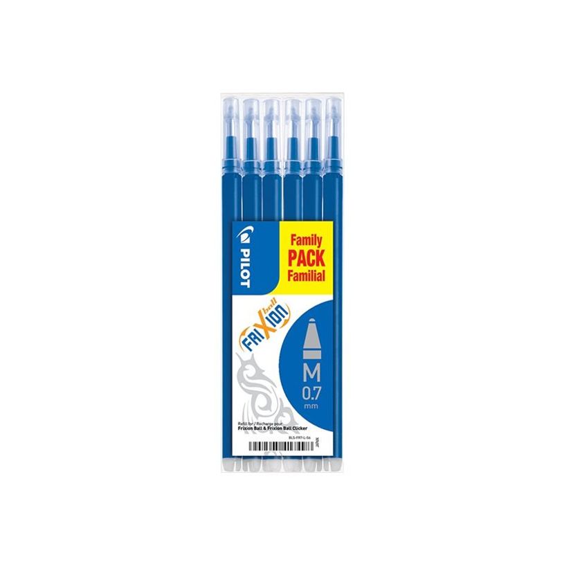 4902505525629-Pilot Frixion Ball - 6 Recharges pour rollers effaçables - 0,7 mm - bleu-P_79422459_3-2