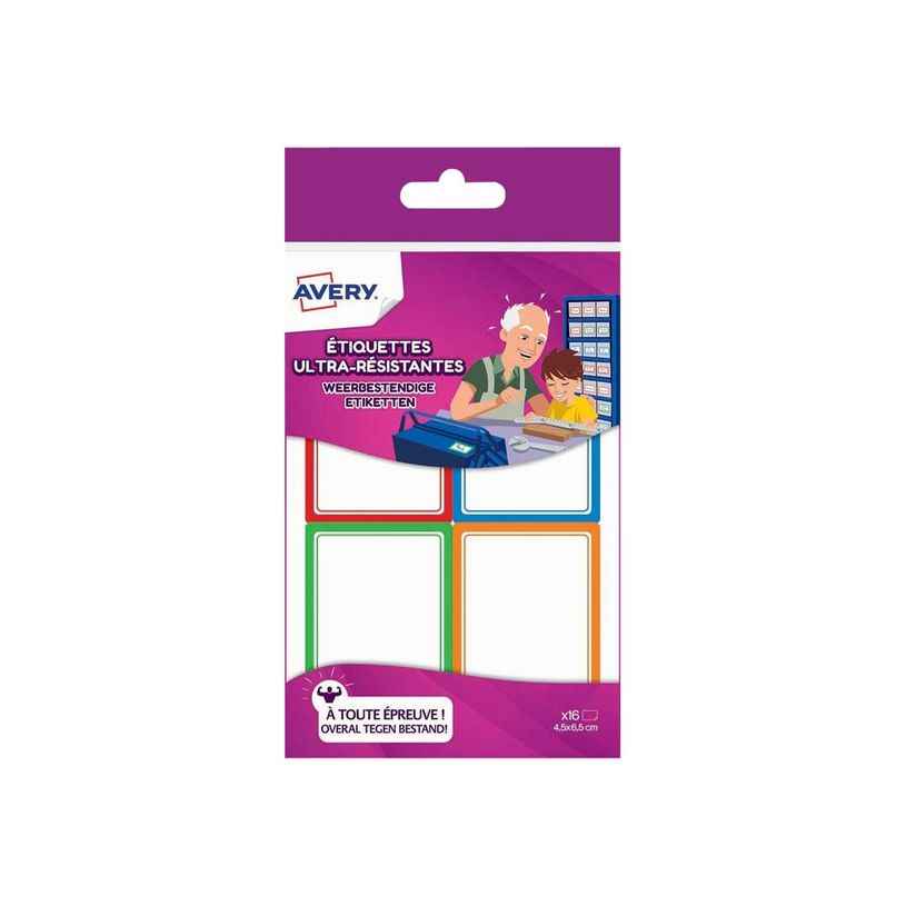 5014702028915-Avery - 16 Étiquettes ultra résistantes couleurs assorties - 44 x 64 mm-P_79422606_1-2