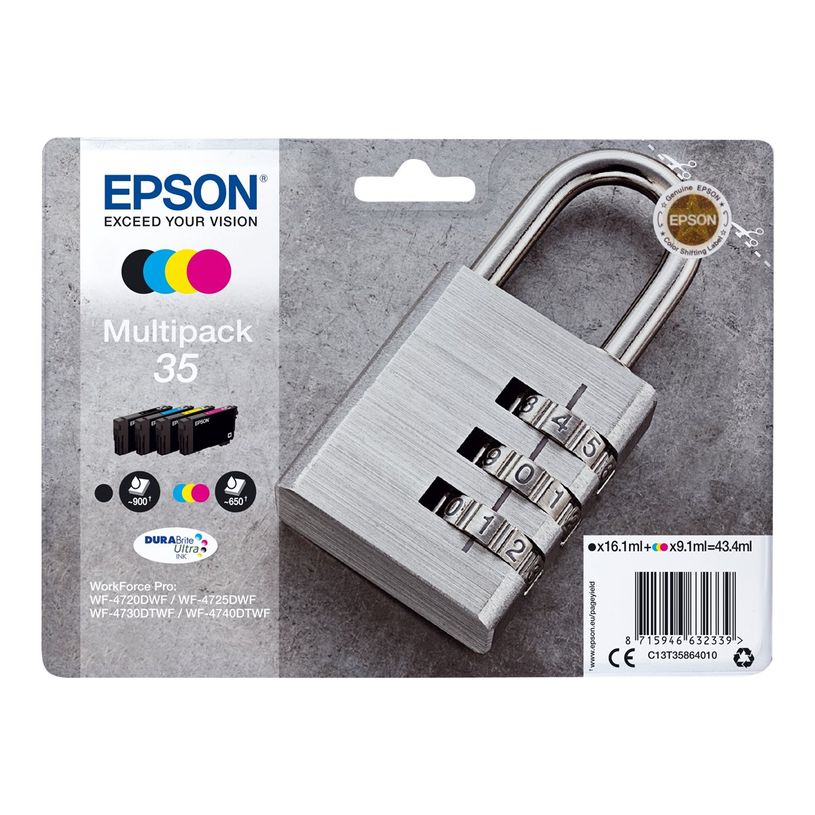 8715946632339-Epson 35 Cadenas - Pack de 4 - noir, cyan, magenta, jaune - cartouche d'encre originale-P_79422618_3-2