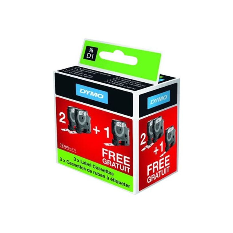 3026980101022-Dymo D1 Bundle 2+1 free - bande d'étiquettes - 1 rouleau(x)-P_79422730_1-2