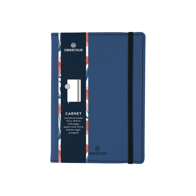 3108724521119-Oberthur Carmen - Carnet de notes A6 - bleu azur-P_79423171_1-0