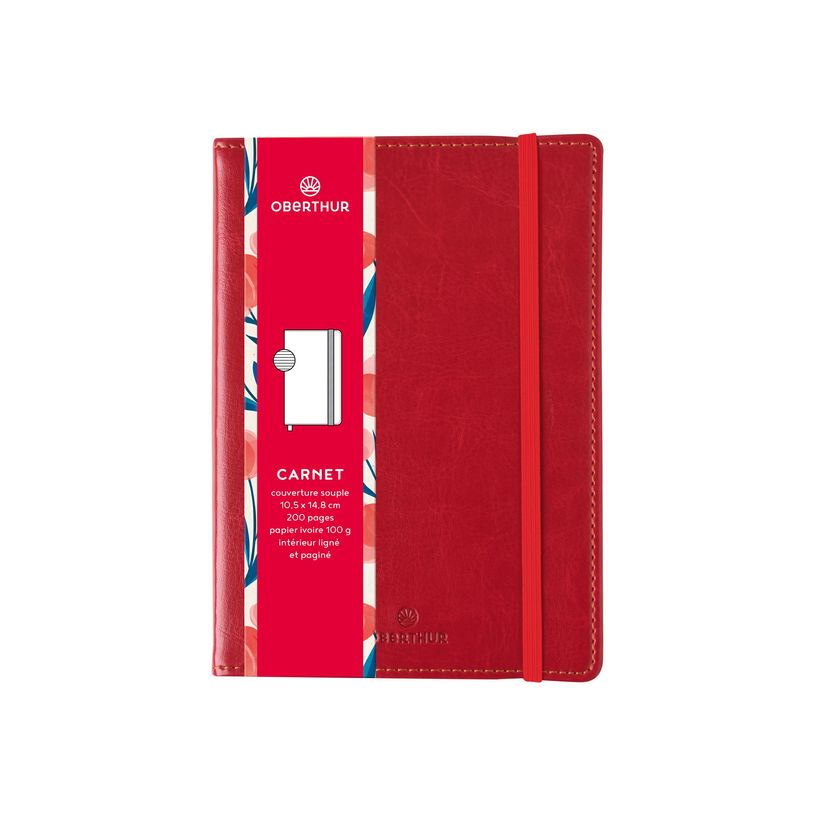 3108724521133-Oberthur Carmen - Carnet de notes A6 - rouge-P_79423173_1-0