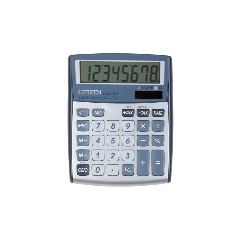 4562195133025-Calculatrice de bureau Citizen CDC-80 - 8 chiffres - alimentation batterie et solaire - arg-P_79423226_6-5