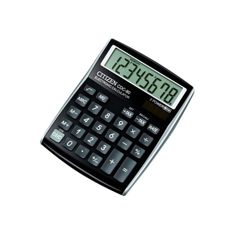 4562195133087-Calculatrice de bureau Citizen CDC-80 - 8 chiffres - alimentation batterie et solaire - noi-P_79423228_1-0