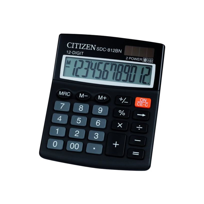 4562195139881-Calculatrice de bureau Citizen SDC-812BN - 10 chiffres - alimentation batterie et solaire-P_79423233_1-0