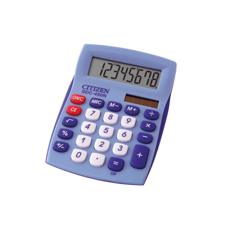 4562195134299-Calculatrice de bureau Citizen SDC-450N - 8 chiffres - alimentation batterie et solaire - b-P_79423241_1-0