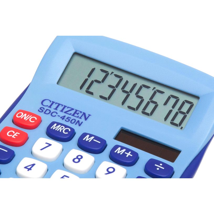 4562195134299-Calculatrice de bureau Citizen SDC-450N - 8 chiffres - alimentation batterie et solaire - b-P_79423241_3-2