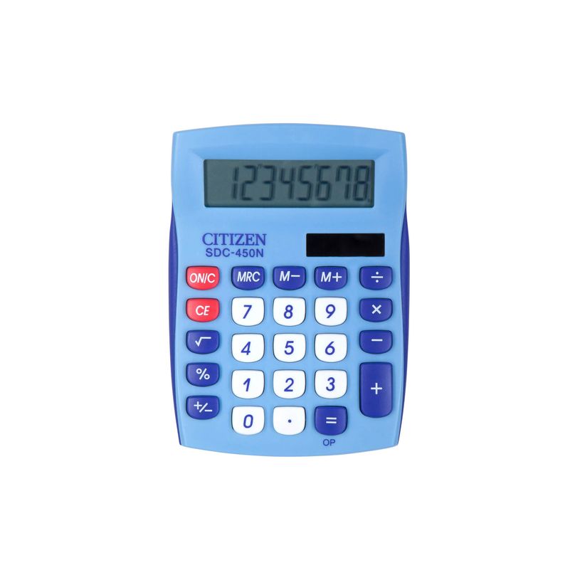 4562195134299-Calculatrice de bureau Citizen SDC-450N - 8 chiffres - alimentation batterie et solaire - b-P_79423241_5-4