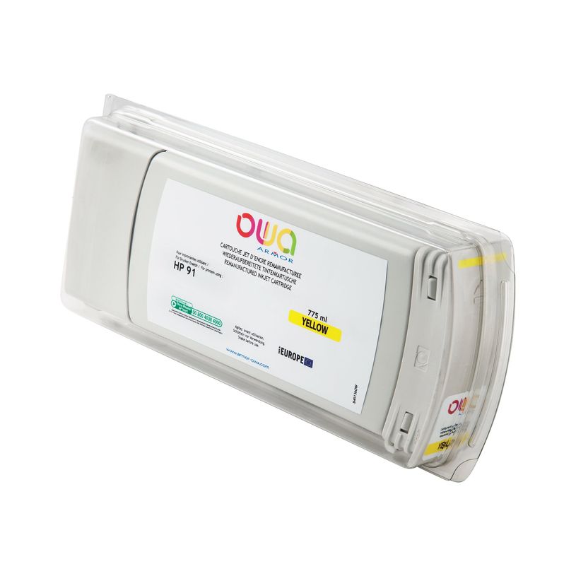 3112539350512-HP 91 - remanufacturé OWA B45136OW - jaune - cartouche d'encre -P_79423567_1-0