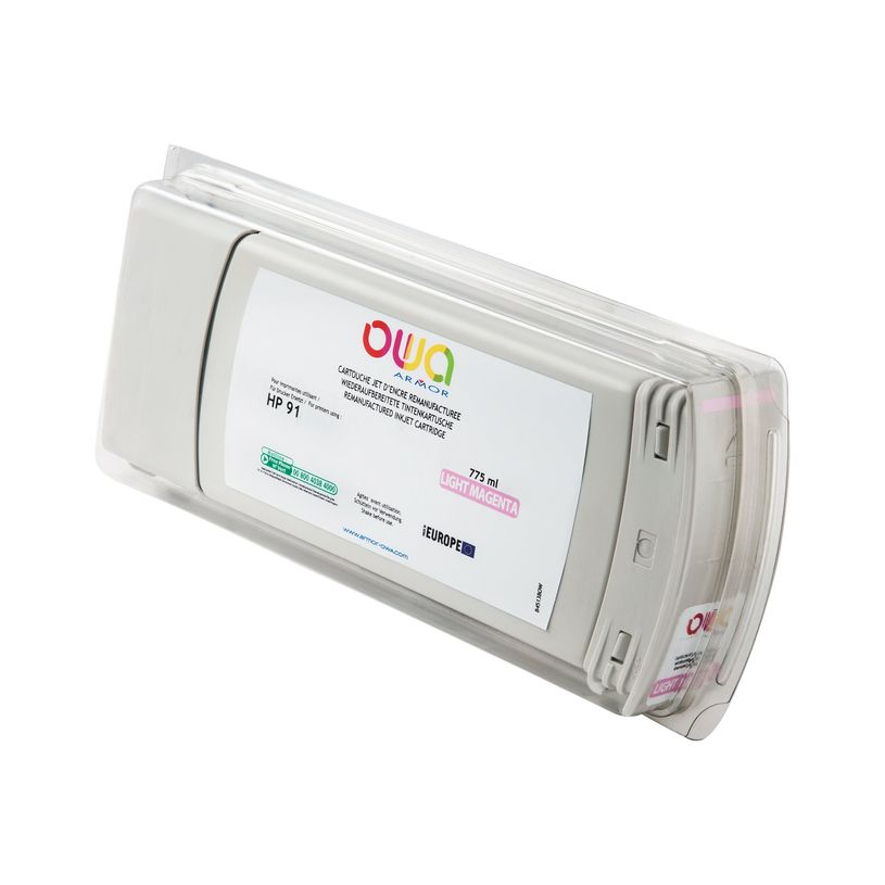 3112539350536-HP 91 - remanufacturé OWA B45138OW - magenta clair - cartouche d'encre -P_79423569_1-0