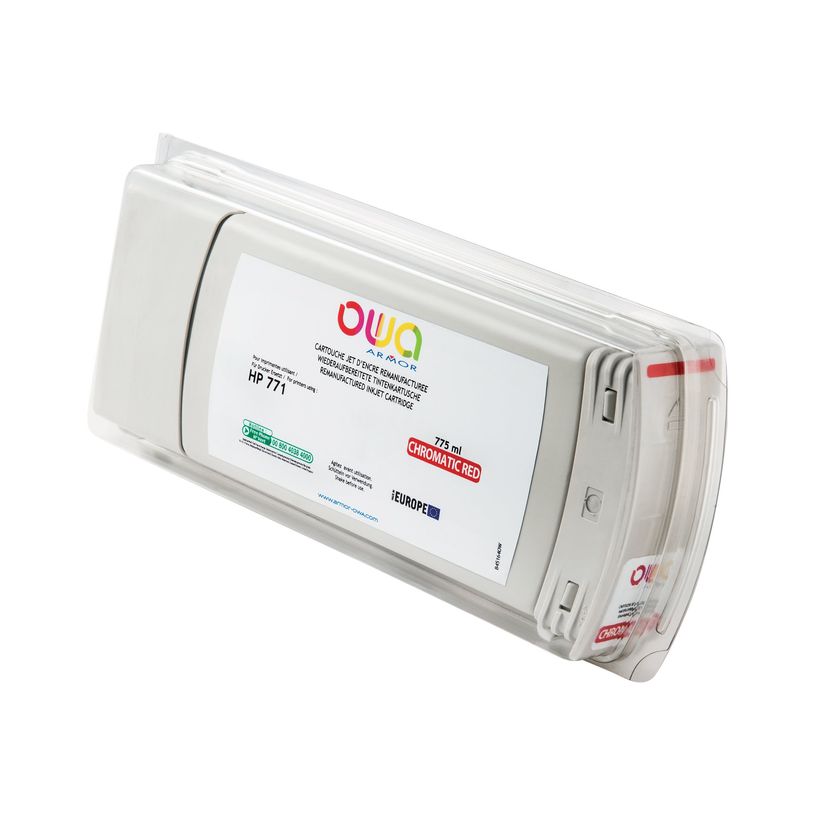 3112539350581-HP 771C - remanufacturé OWA B45164OW - rouge - cartouche d'encre-P_79423574_1-0